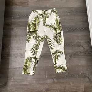 Tropical print pants